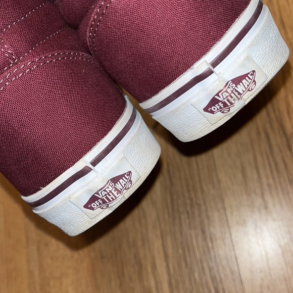 Maroon High-Top Vans - Picture 3 of 5